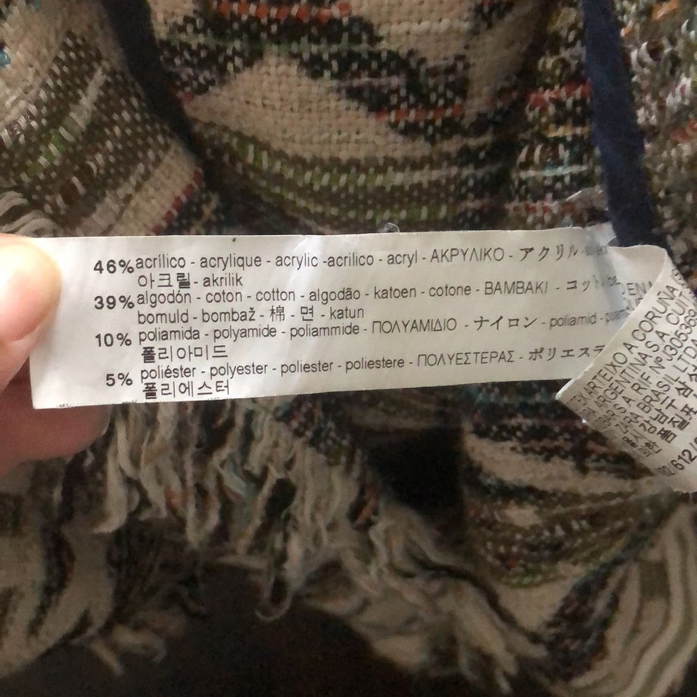 Zara Basic Outerwear Multicolor Boho Aztec Jacqua… - image 5